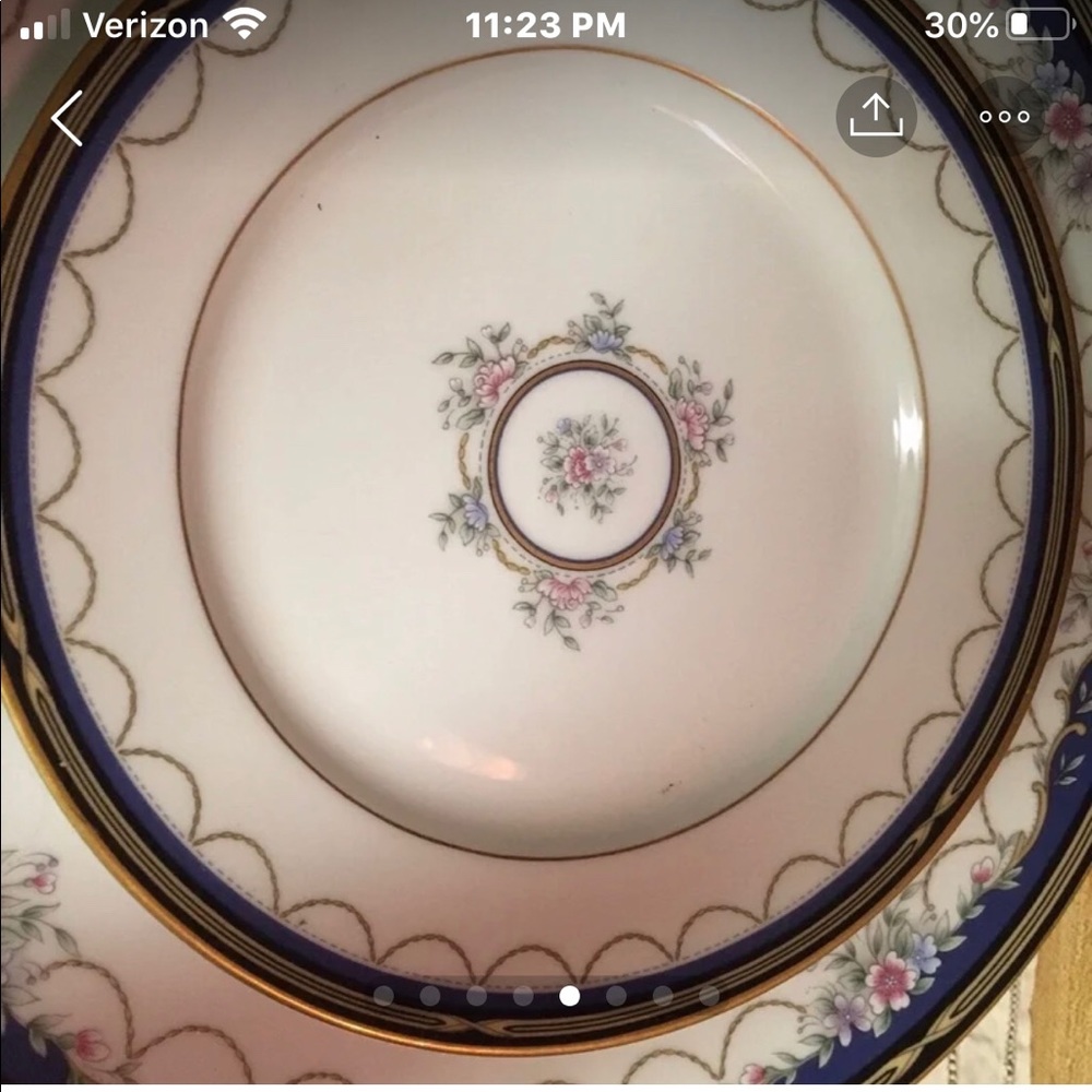 Gorham Golden Ribbon Edge Plates - Picture 5 of 5